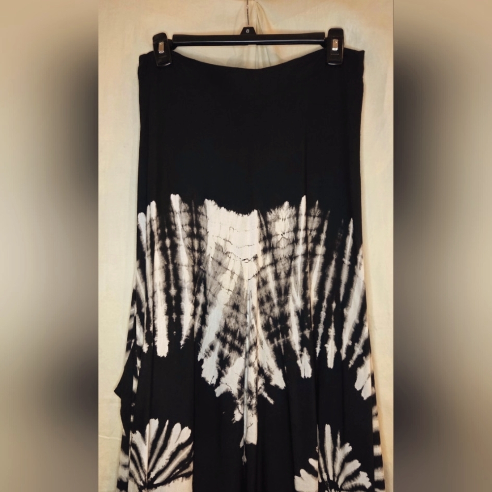 Luxe Wide Leg Tie Dye Flow Pant Universal Swirl 100% Rayon One Size - Picture 3 of 11